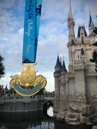 For the Princess Fairytale Challenge finishers, you get a Cinderella Coach medal!