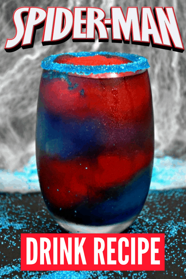 Make this SpiderMan Frozen Drink for your next Avengers party or Marvel movie-watching party. Also perfect for SpiderMan party ideas!